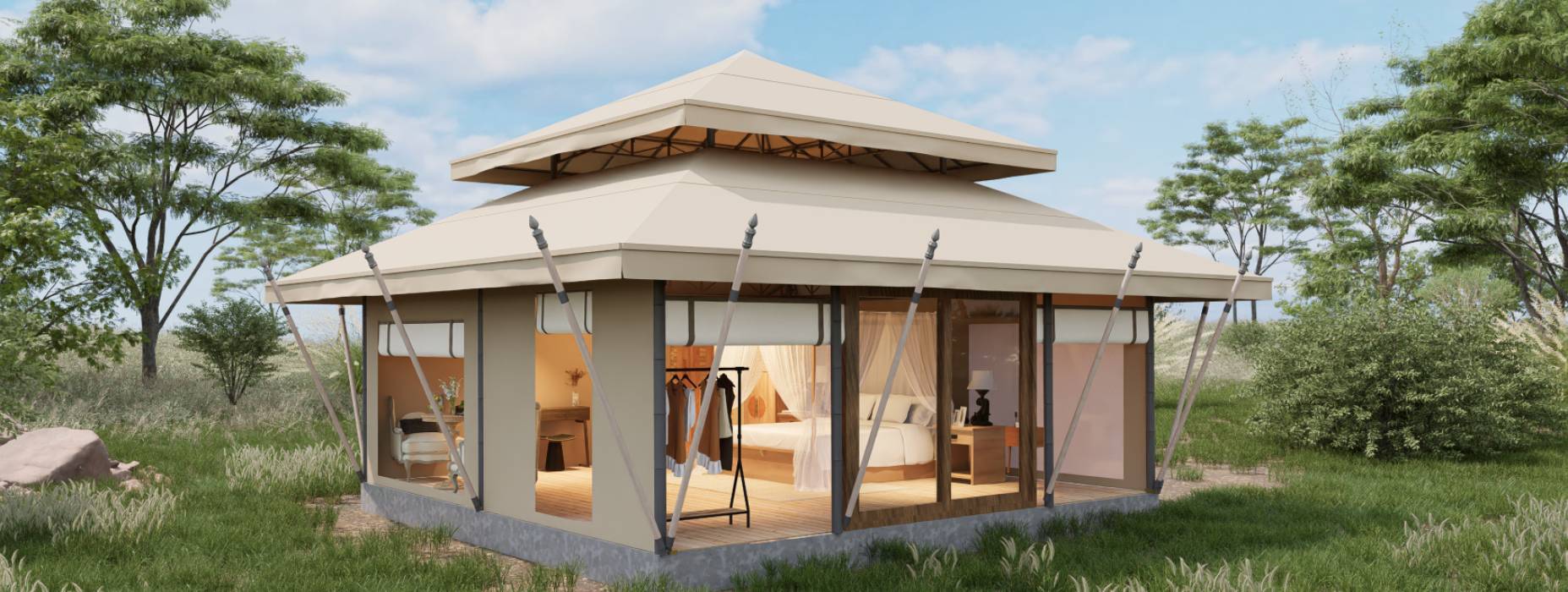 墨竹工卡县户外野奢帐篷